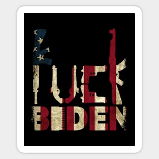 Guns USA Flag Funny Biden Sticker